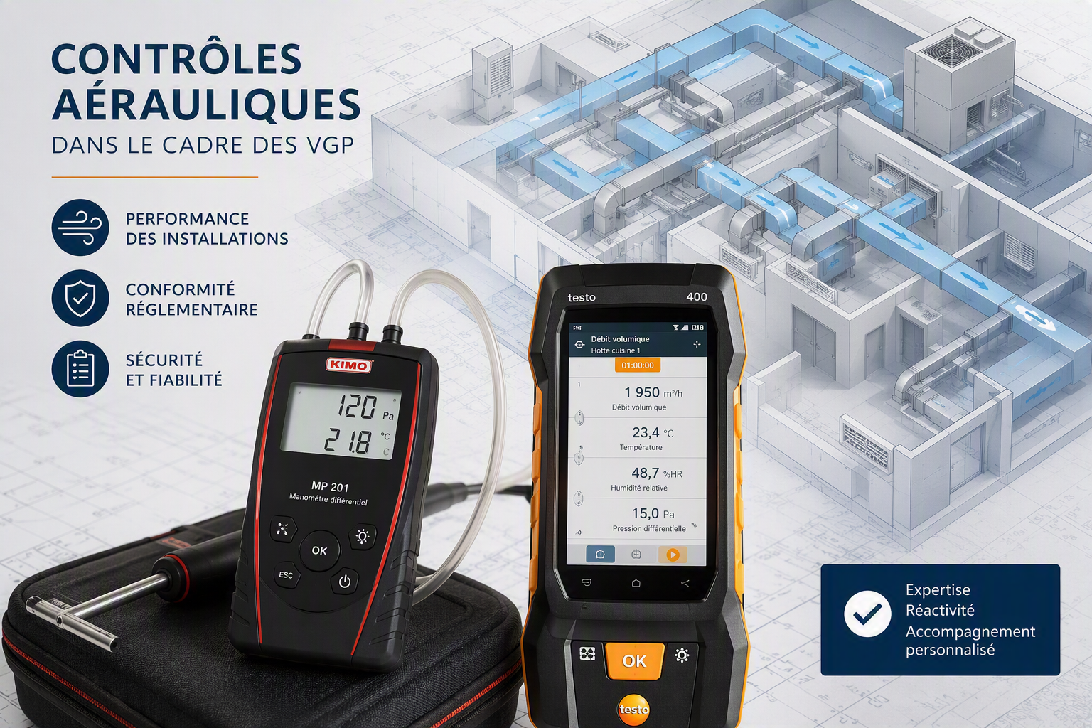 Appareils de mesure aéraulique